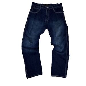 Southpole Relaxed Fit Men's Jeans Sz 36x32 Contrast Stitch Baggy Skater Vtg Y2K